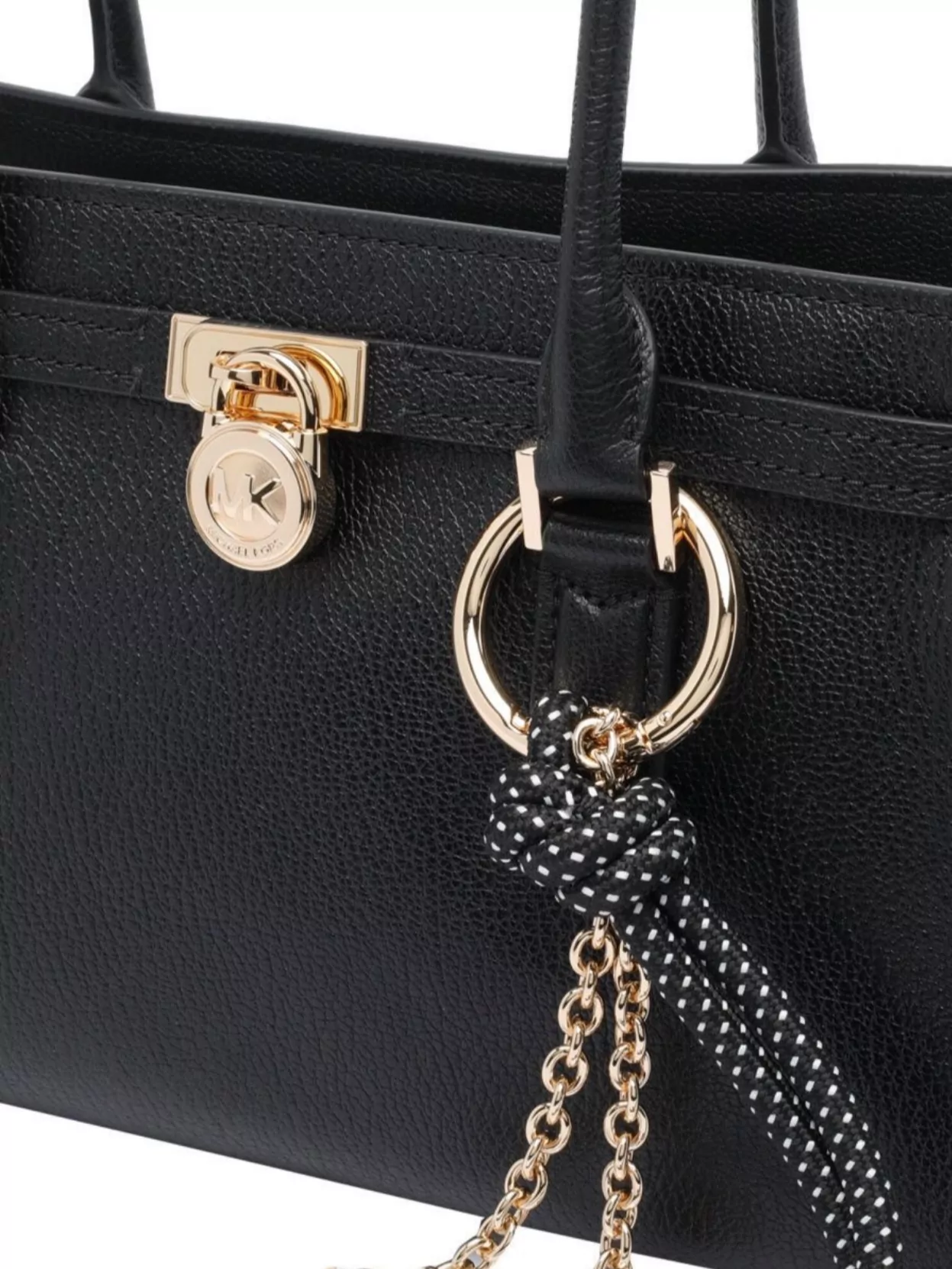 Michael Michael Kors Structured Leather Shoulder Bag Charm