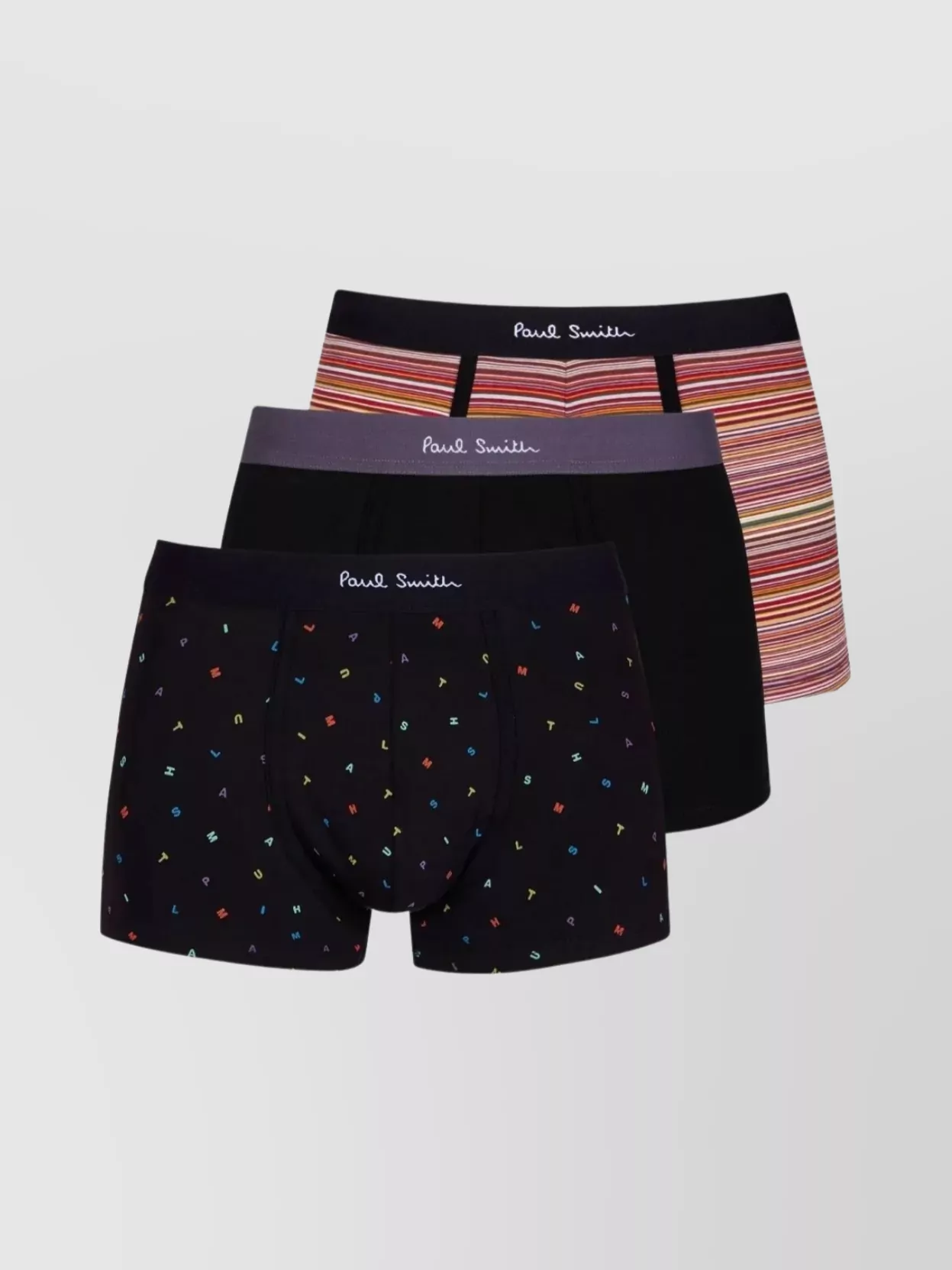 Paul Smith Three Pack Men's Trunks Multicoloured Stripes