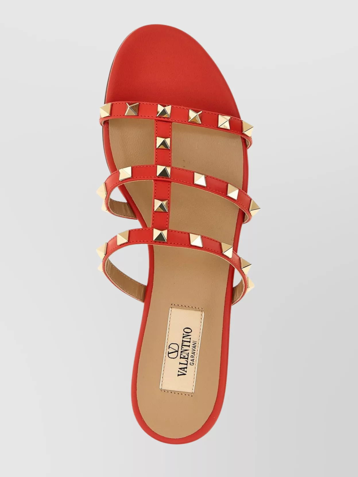 Valentino Garavani Rockstud Flat Sole Open Toe Sandals