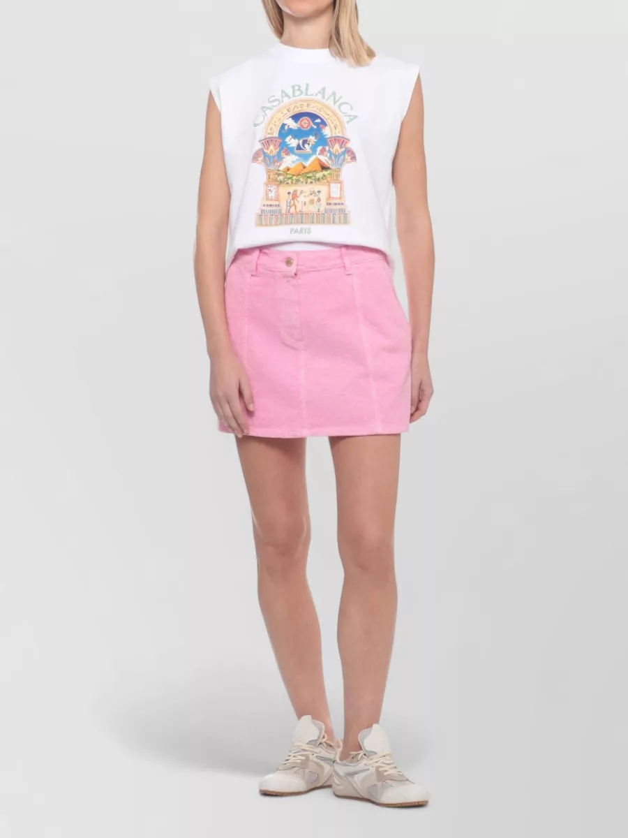 Casablanca Printed Sleeveless T-Shirt