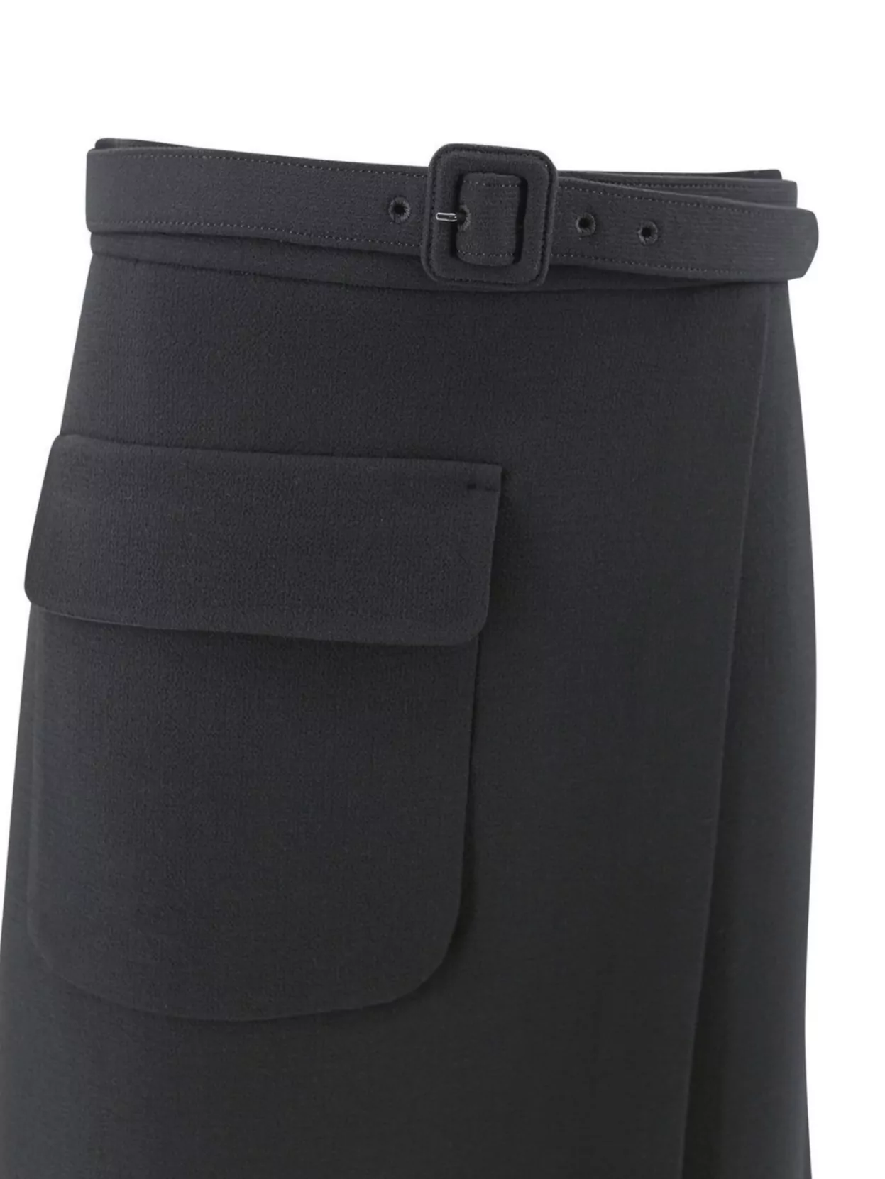 Parosh A-Line Silhouette Belted Waist Side Pocket