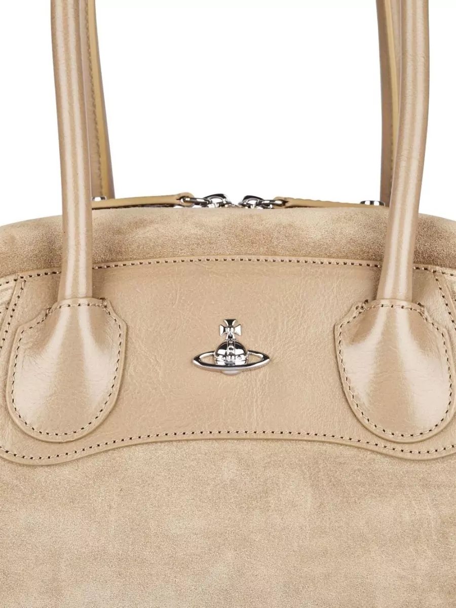Vivienne Westwood Tote Bag Suede Finish Top Handles