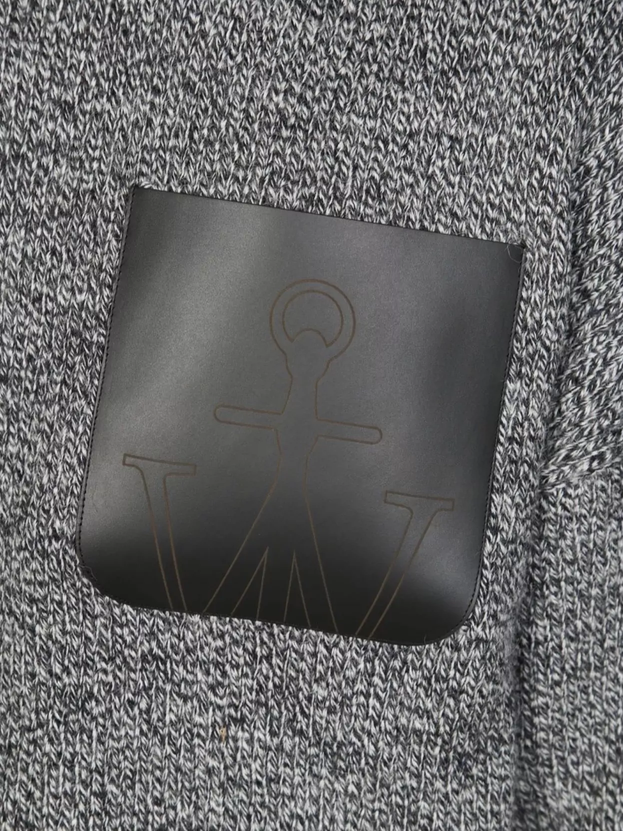 Jw Anderson Leather Patch Turtleneck Sweater