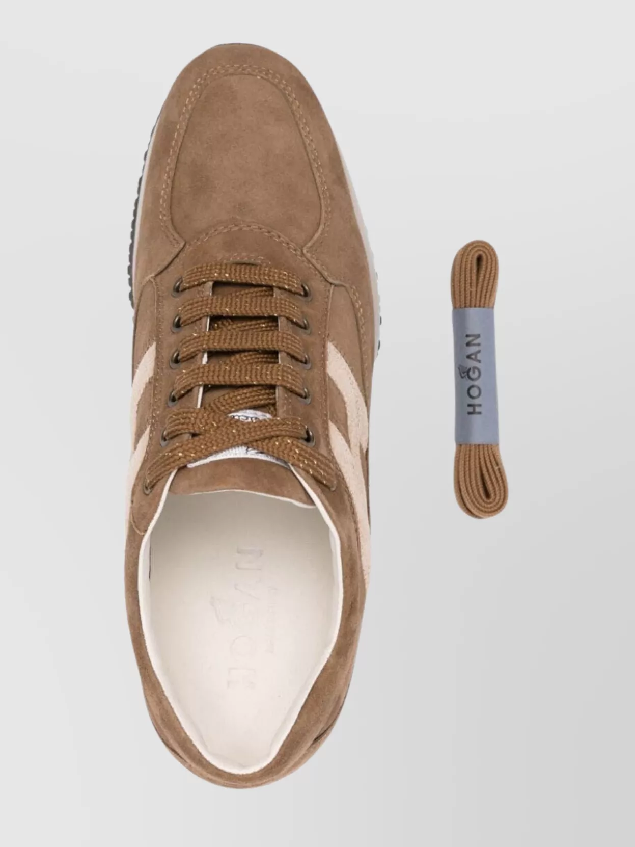 Hogan Suede Finish Rubber Sole Sneakers