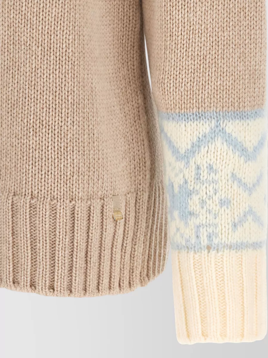 Herno Cashmere Wool Ribbed High Neck Jumper