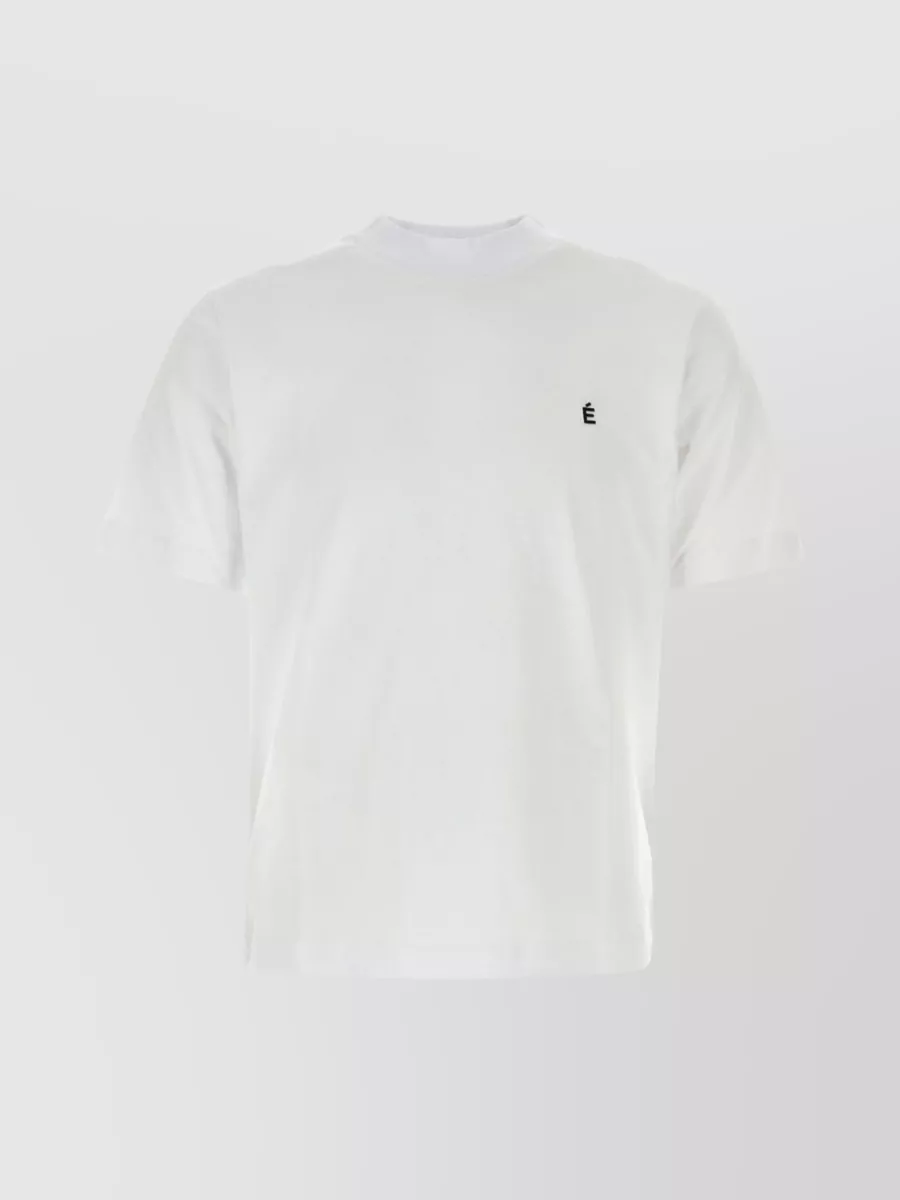 Shop Etudes Studio Organic Cotton Crew-neck T-shirt In White