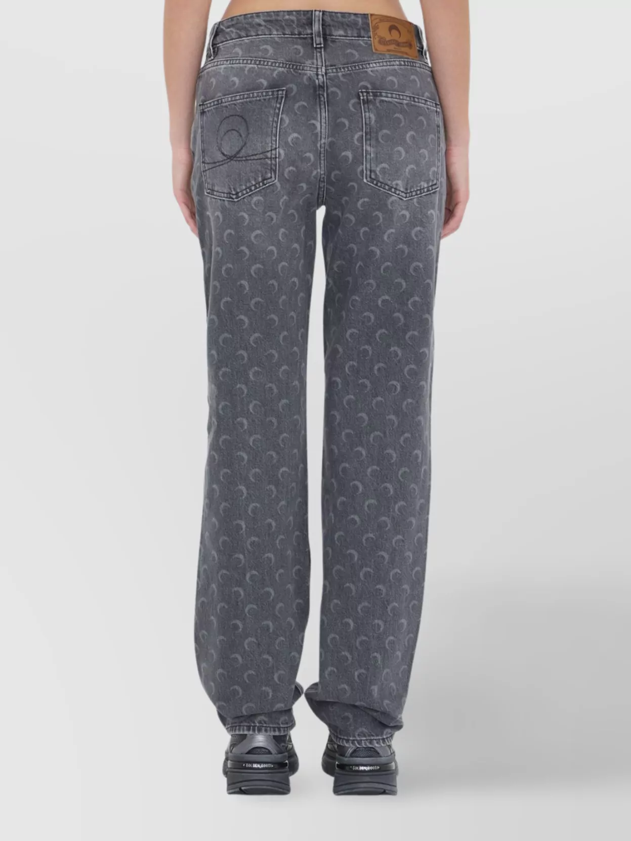 Marine Serre Moon Laser Print Straight Leg Trousers