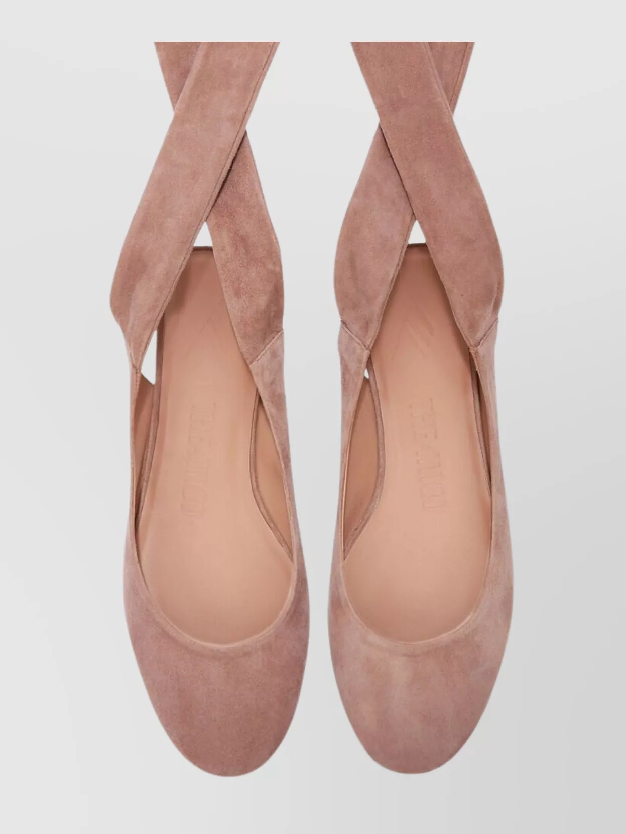 Attico Cloe Wraparound Leather Ballet Flats