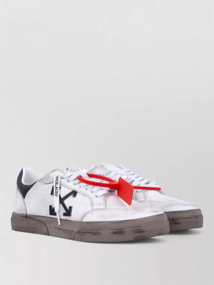 Off-White leather low-top sneakers