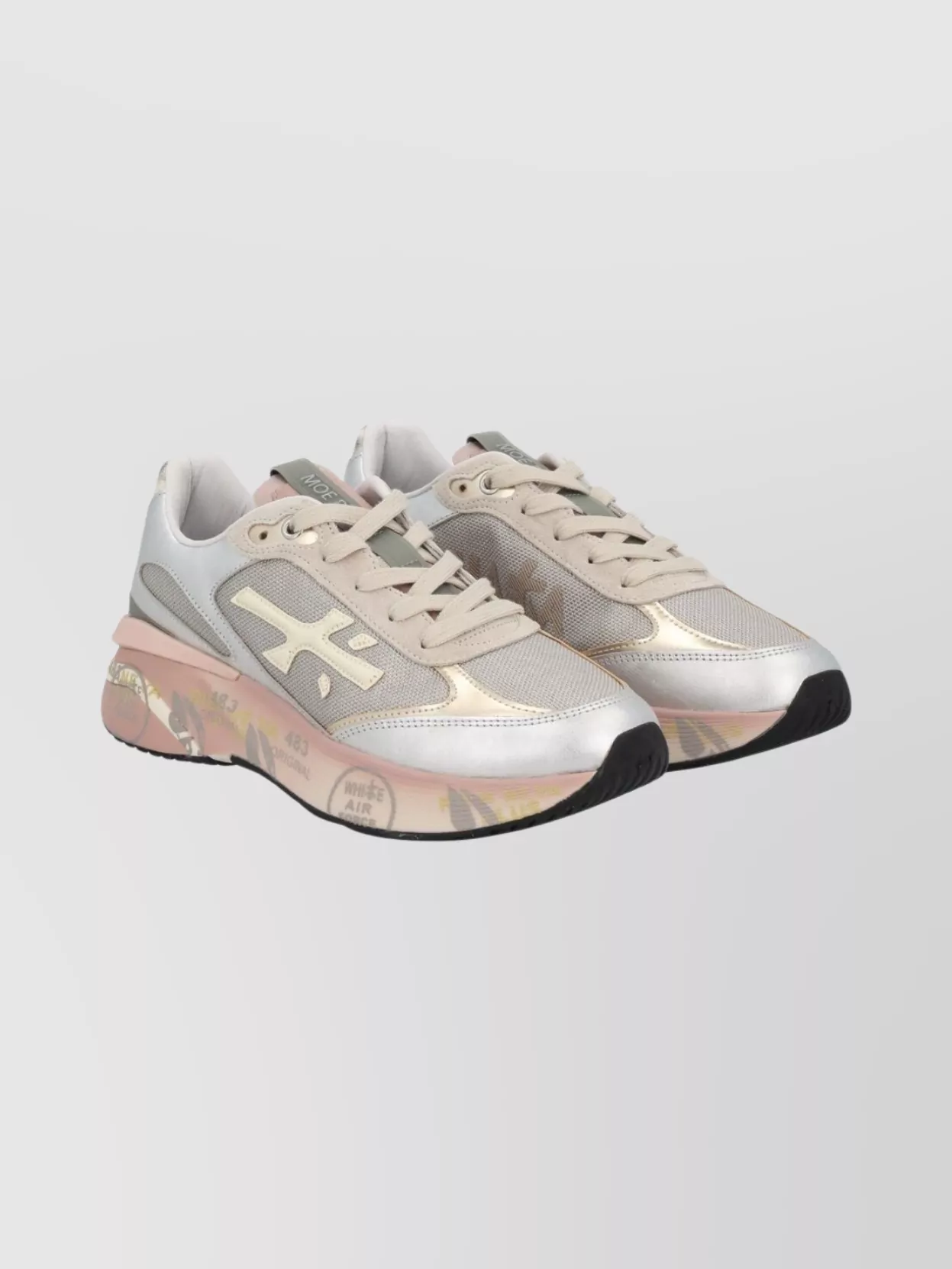 Premiata Modern Sneakers With Chunky Sole And Mesh Panels