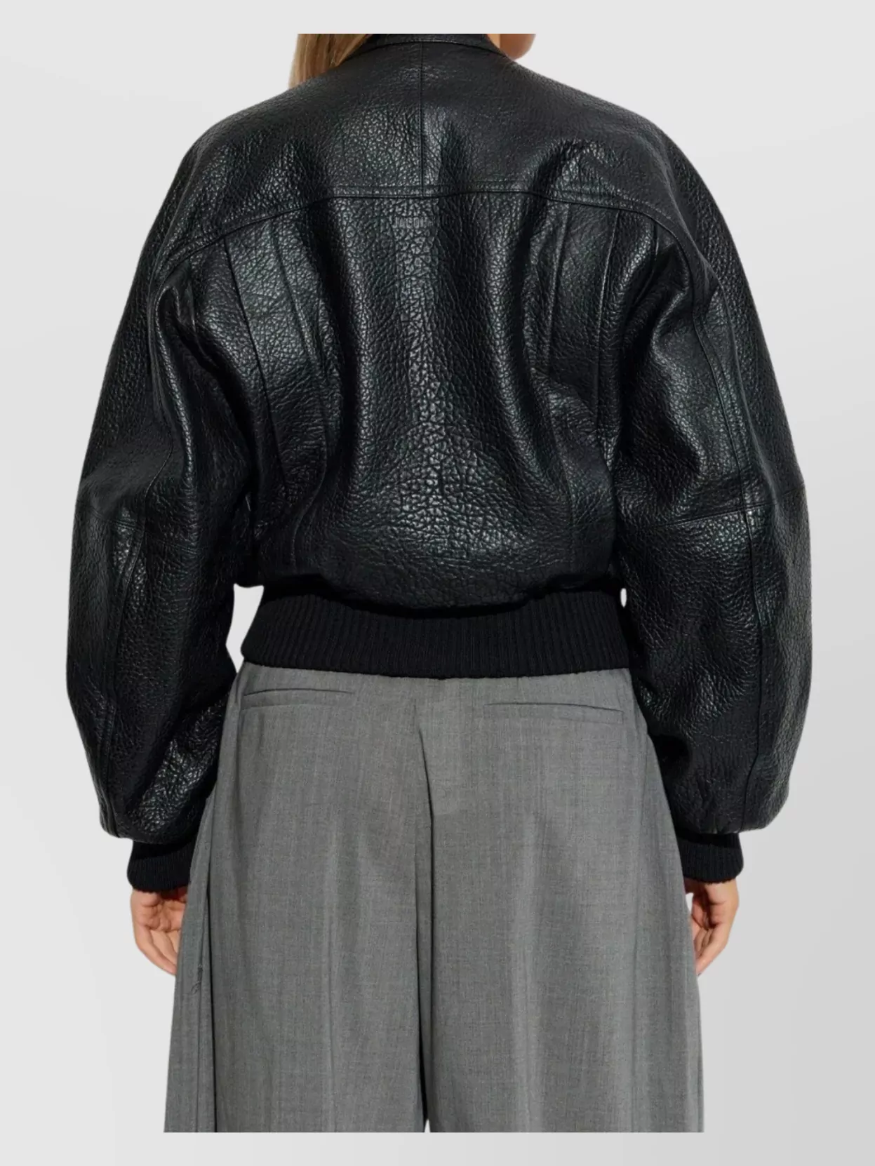 Jacquemus Cropped Crewneck Jacket Textured Finish