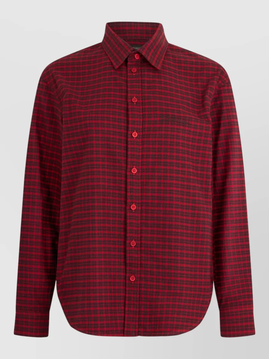 Balenciaga checked cotton shirt
