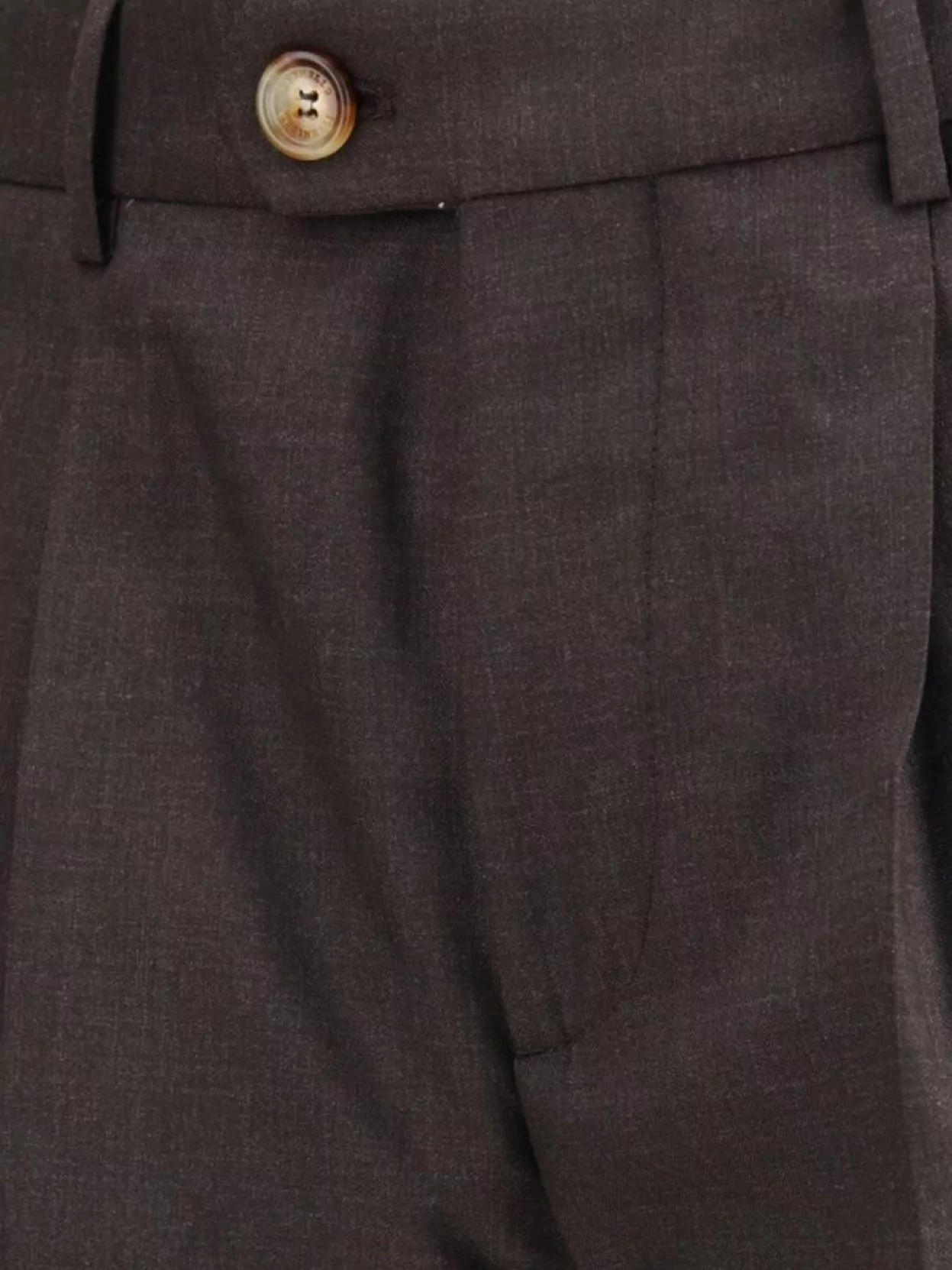 Brunello Cucinelli Wool Trousers Belt Loops In Brown