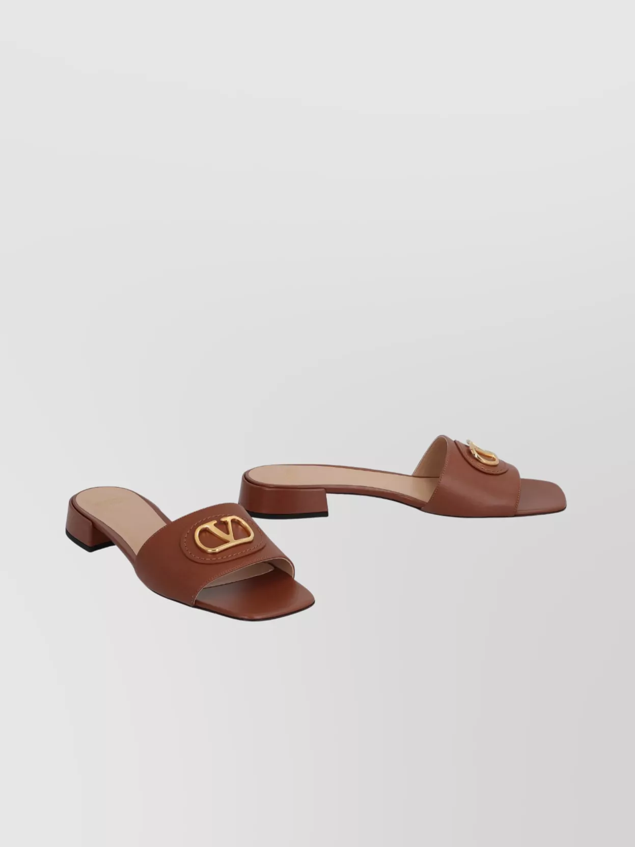 Valentino Garavani Vlogo Signature Leather Slides