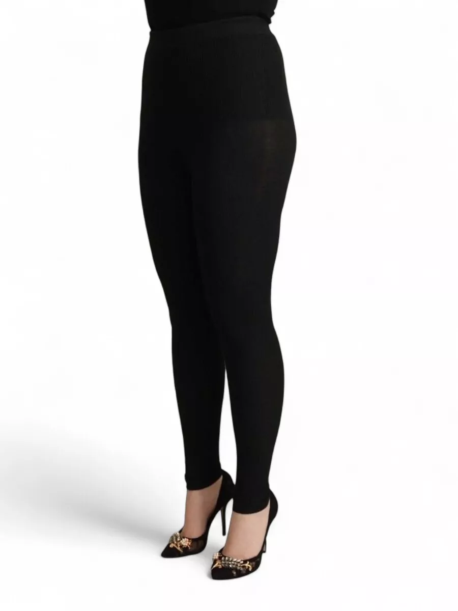 Dolce&Gabbana Cashmere Silk Ribbed Leggings