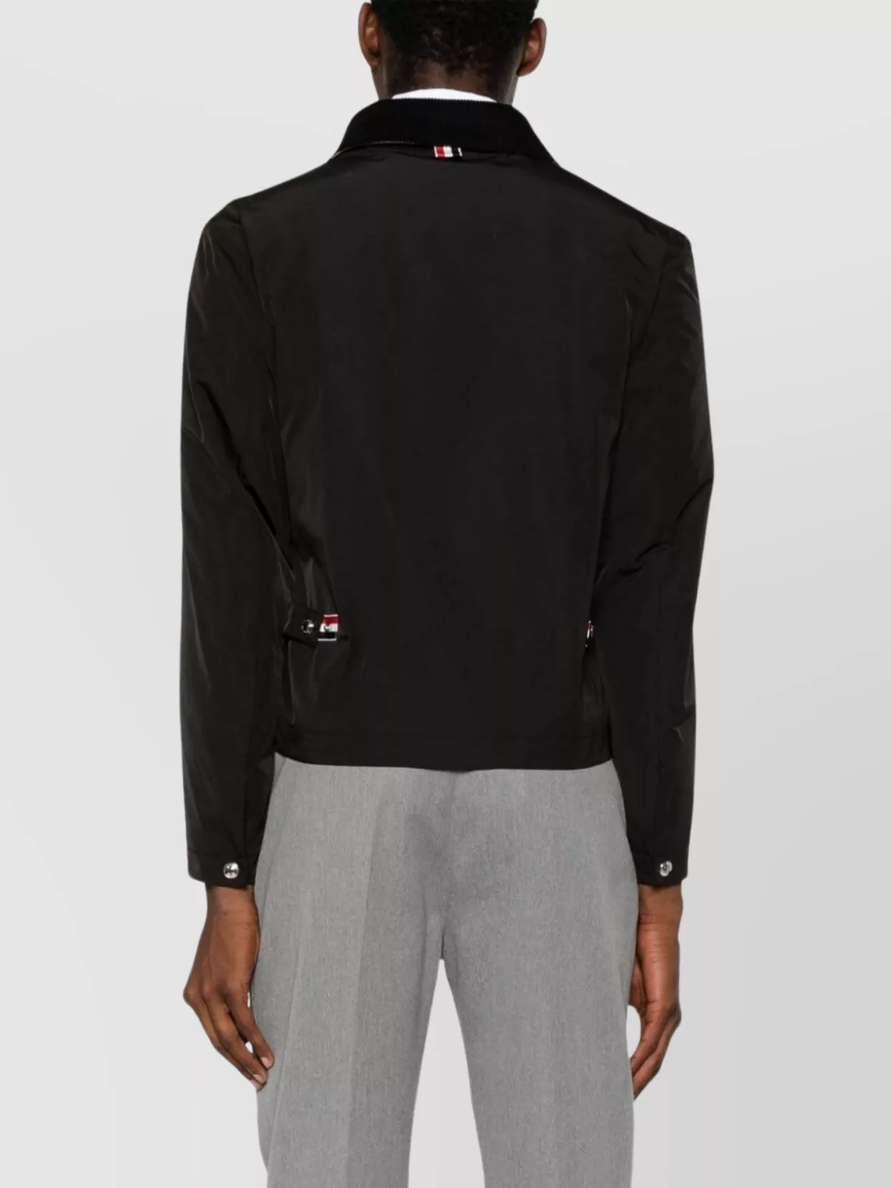Thom Browne Padded Jacket Logo Ribbed Collar