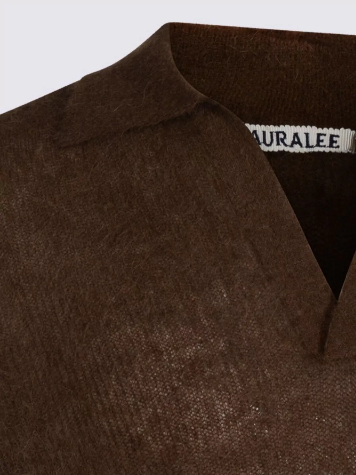 Auralee Lightweight Knit Long Sleeve V-Neck Sweater