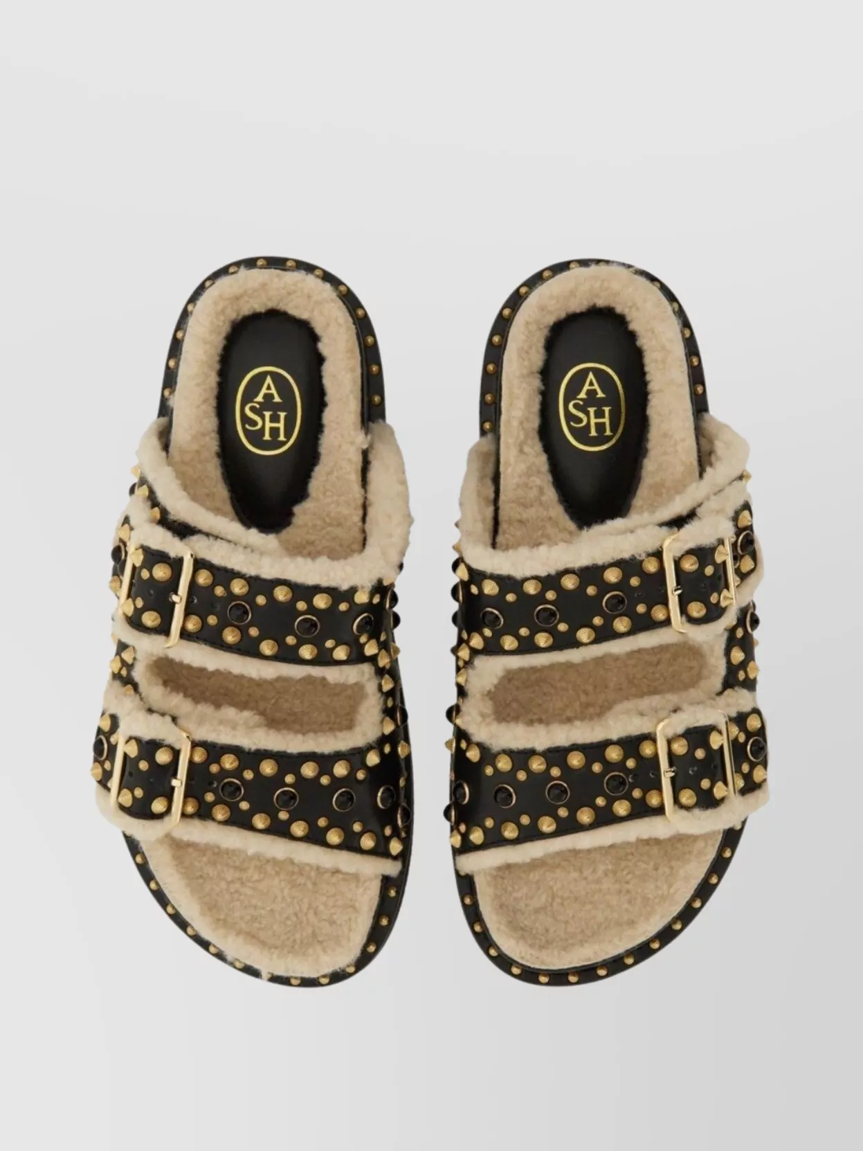 Shop Ash Flat Sole Open Toe Studded Sandals