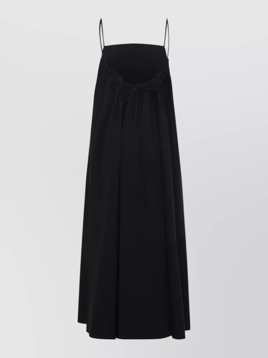 Studio Nicholson Cotton strappy gathered maxi dress