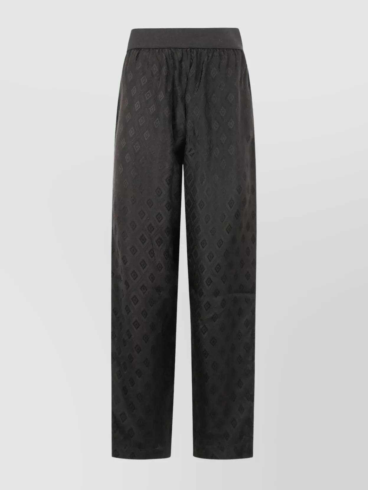 Uma Wang Geometric Pattern Relaxed Fit Elastic Waistband In Black