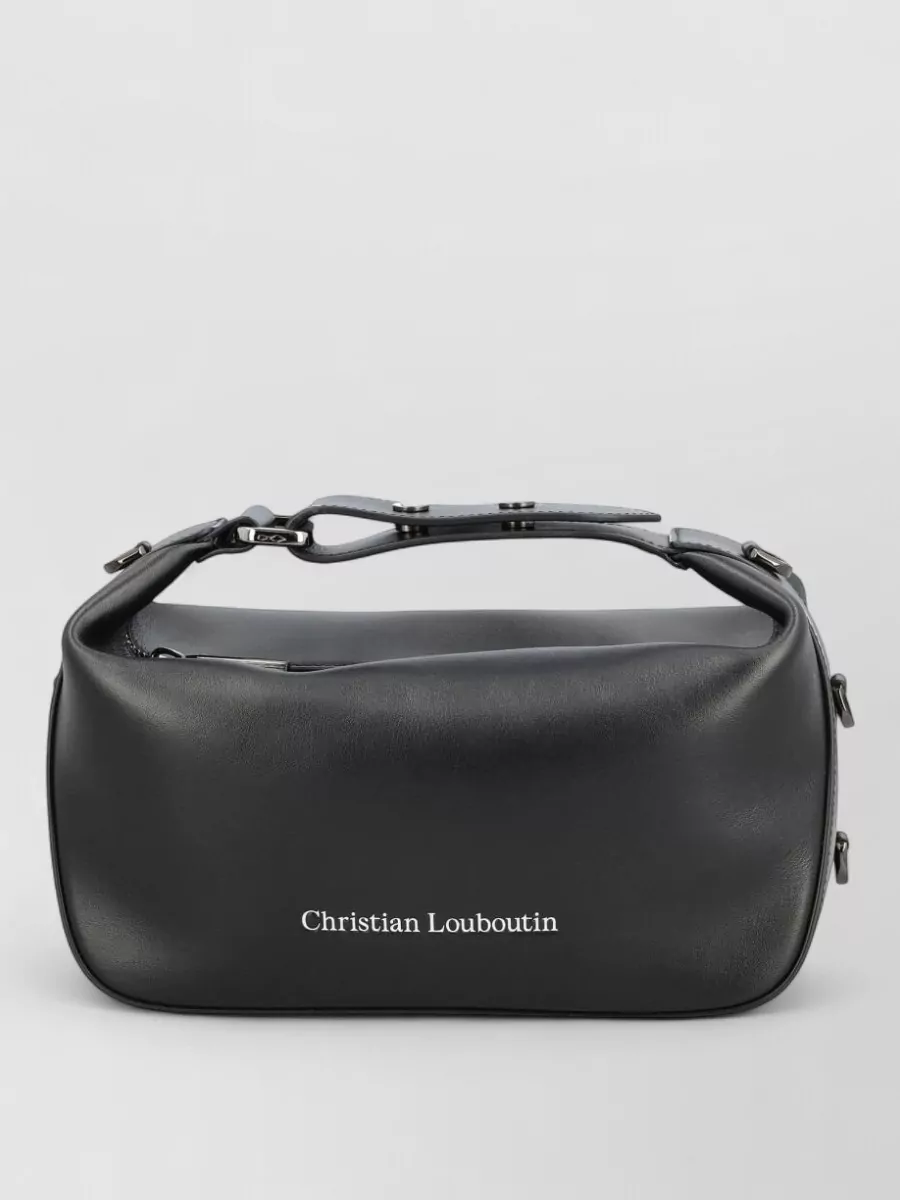 Christian Louboutin leather logo print clutch bag