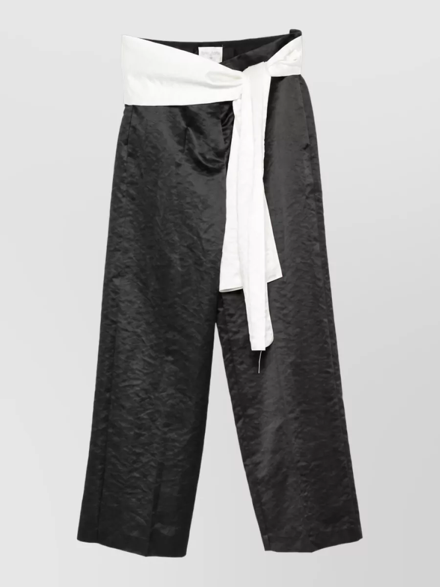 Forte Forte satin wide-leg high-waisted trousers