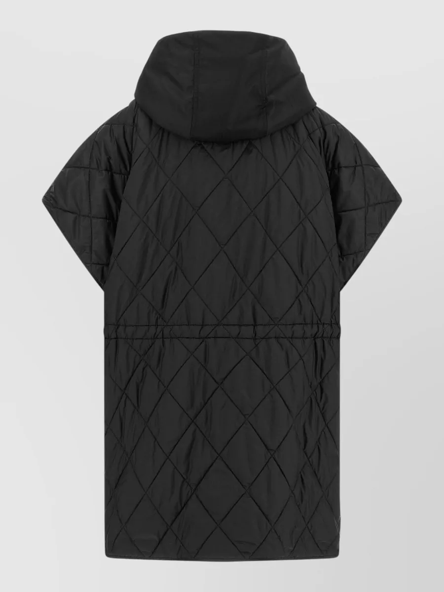 Weekend Max Mara Wkdorigano Quilted Hooded Gilet In Black