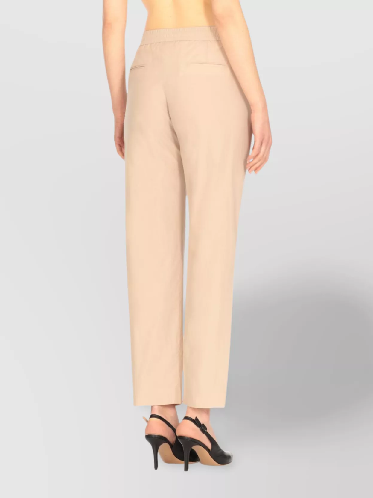 Pt Torino Cotton Straight Trousers Drawstrings