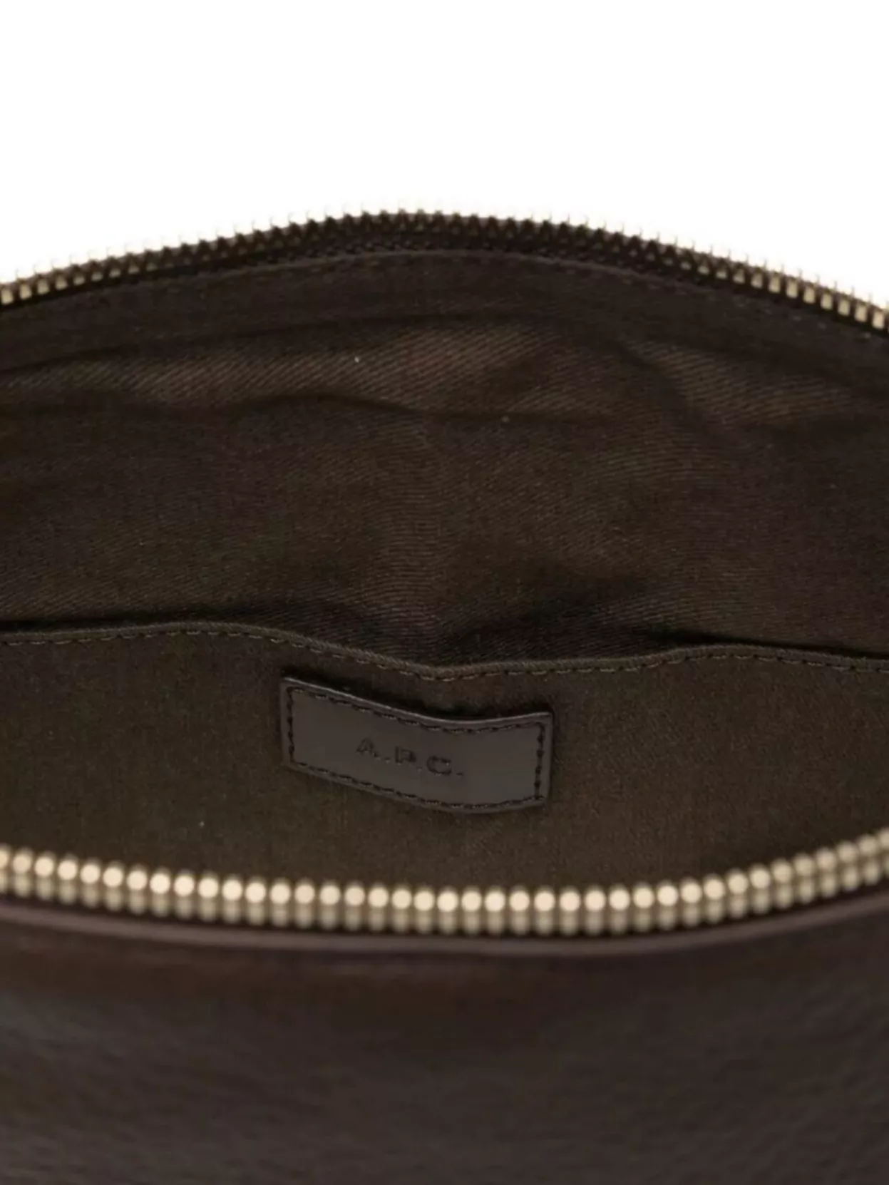 A.p.c. Grained Leather Shoulder Bag With Adjustable Strap