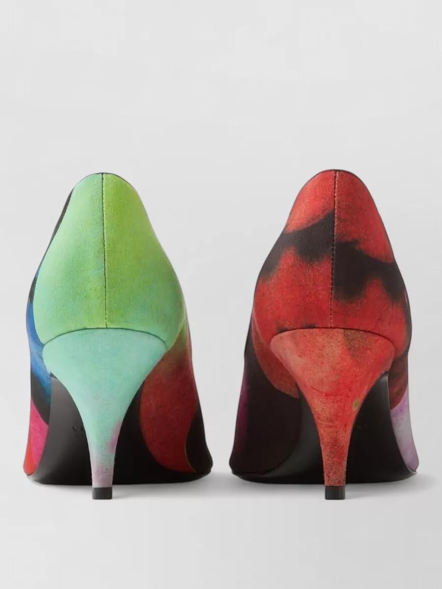 Versace Printed Pointed-Toe Pumps
