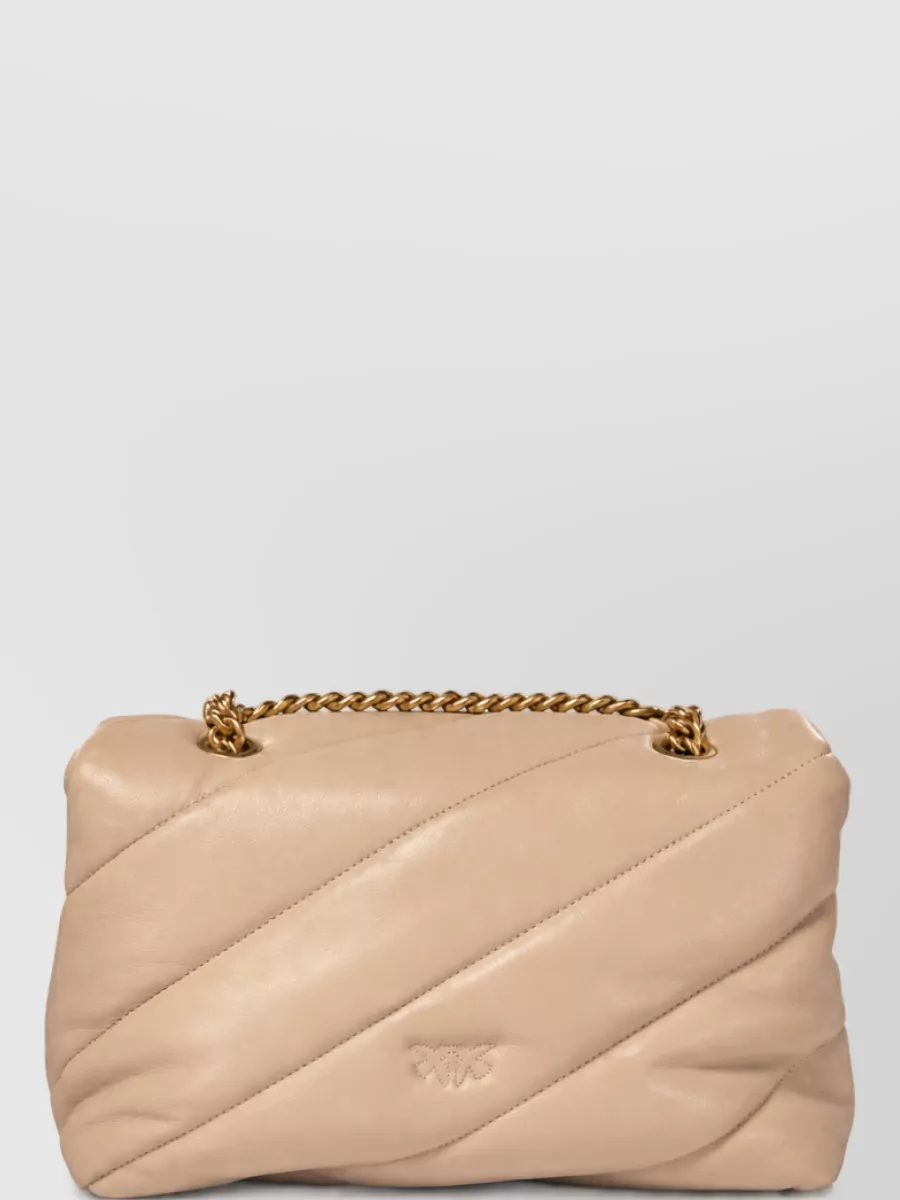Pinko Love Bag Puff Leather Clutch Bag