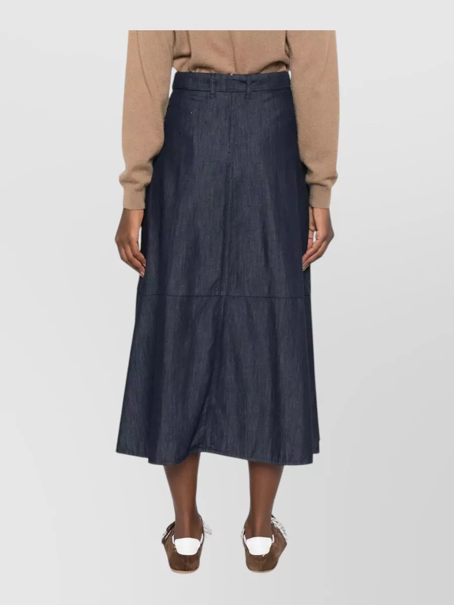 Max Mara Denim Flared Skirt