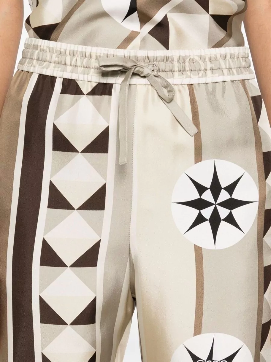 Loewe Paula's Ibiza Printed Silk Wide-Leg Trousers