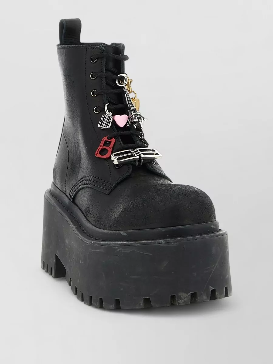 Balenciaga Strike Ankle Boots Platform Sole Charms