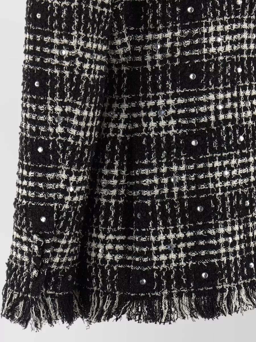 Giuseppe Di Morabito Rhinestone Embellished Double-Breasted Tweed Blazer