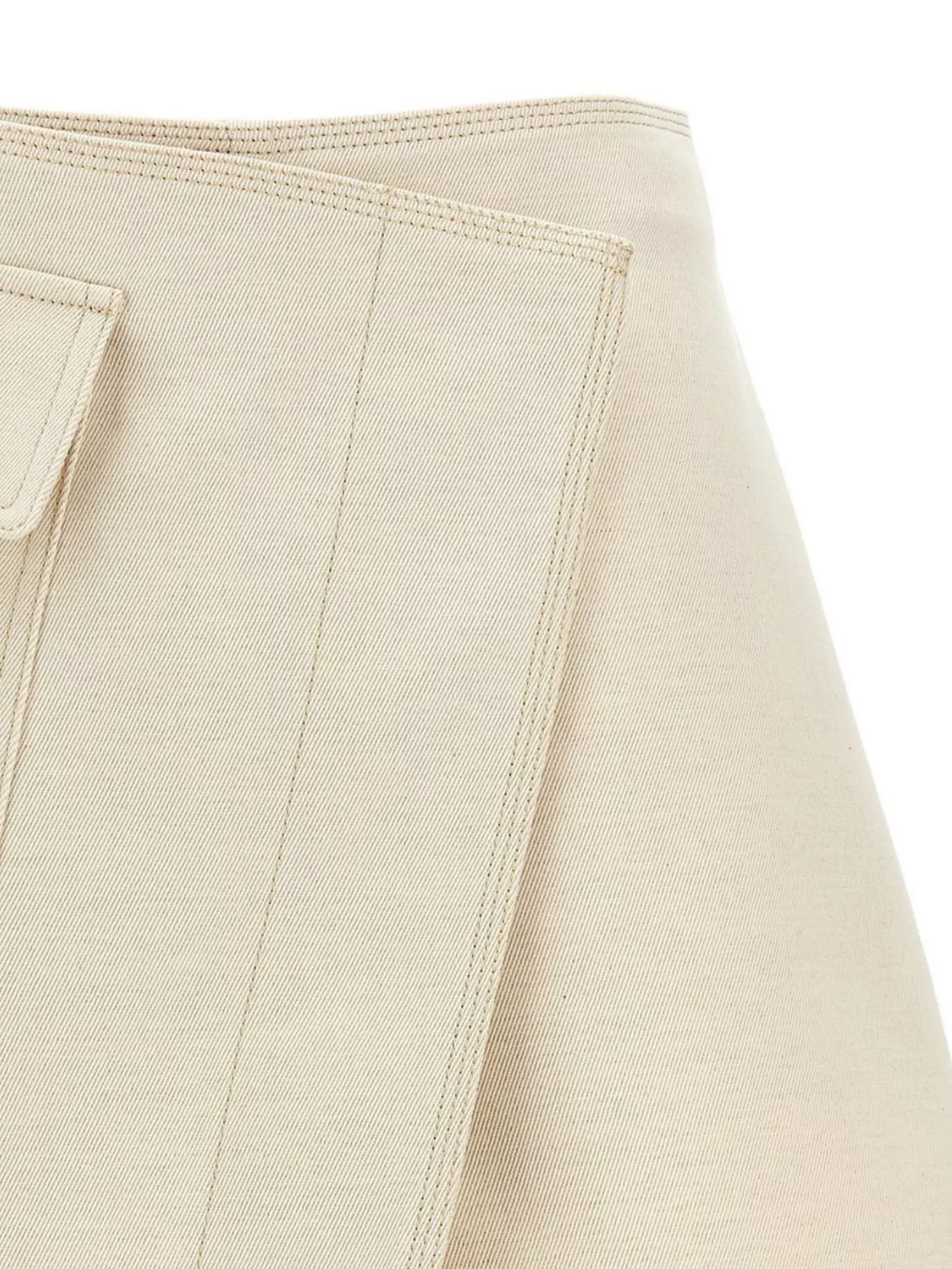 PHILOSOPHY CANVAS SKORT WITH ASYMMETRICAL BUTTON DETAIL