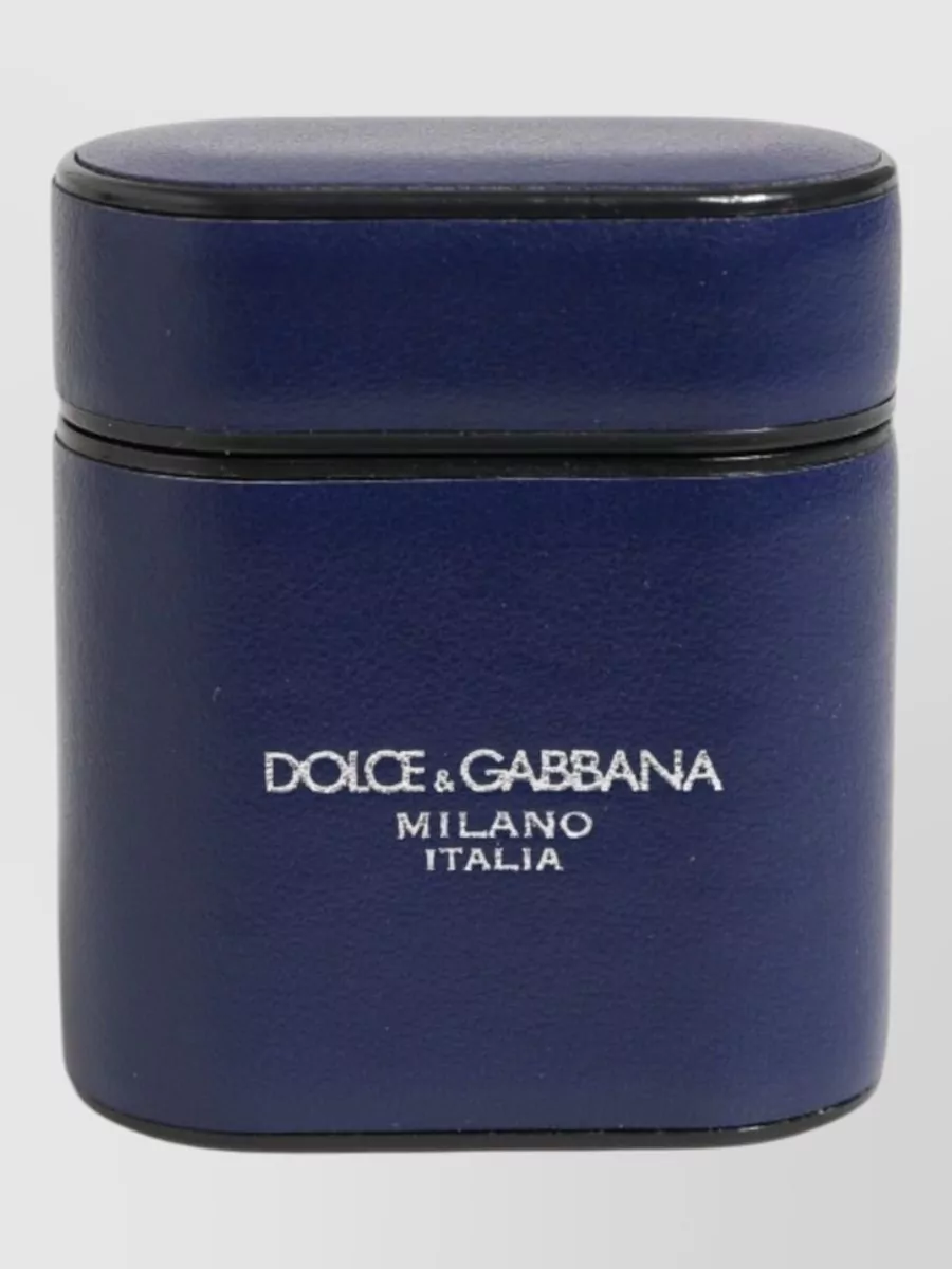 Dolce&Gabbana leather logo print airpods case