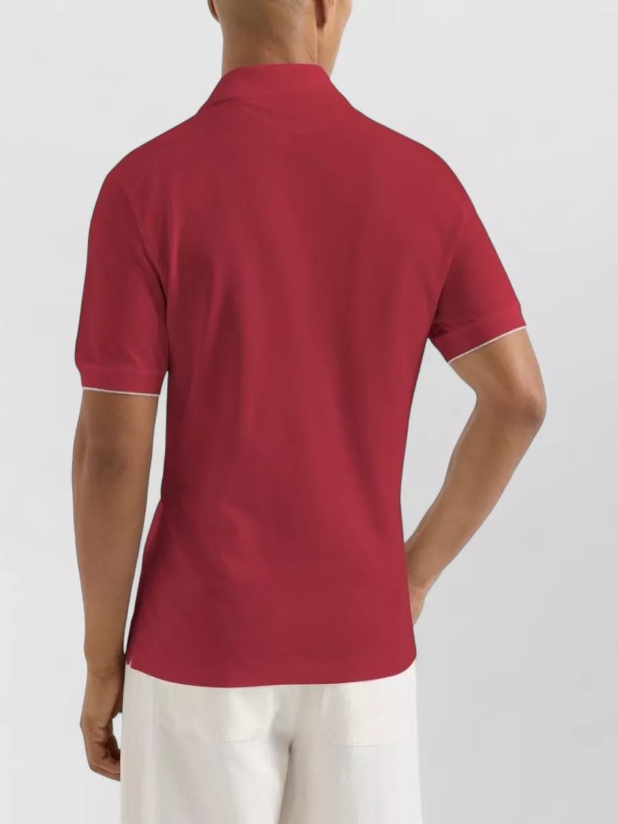 Brunello Cucinelli Logo Cotton Polo Shirt Short Sleeves