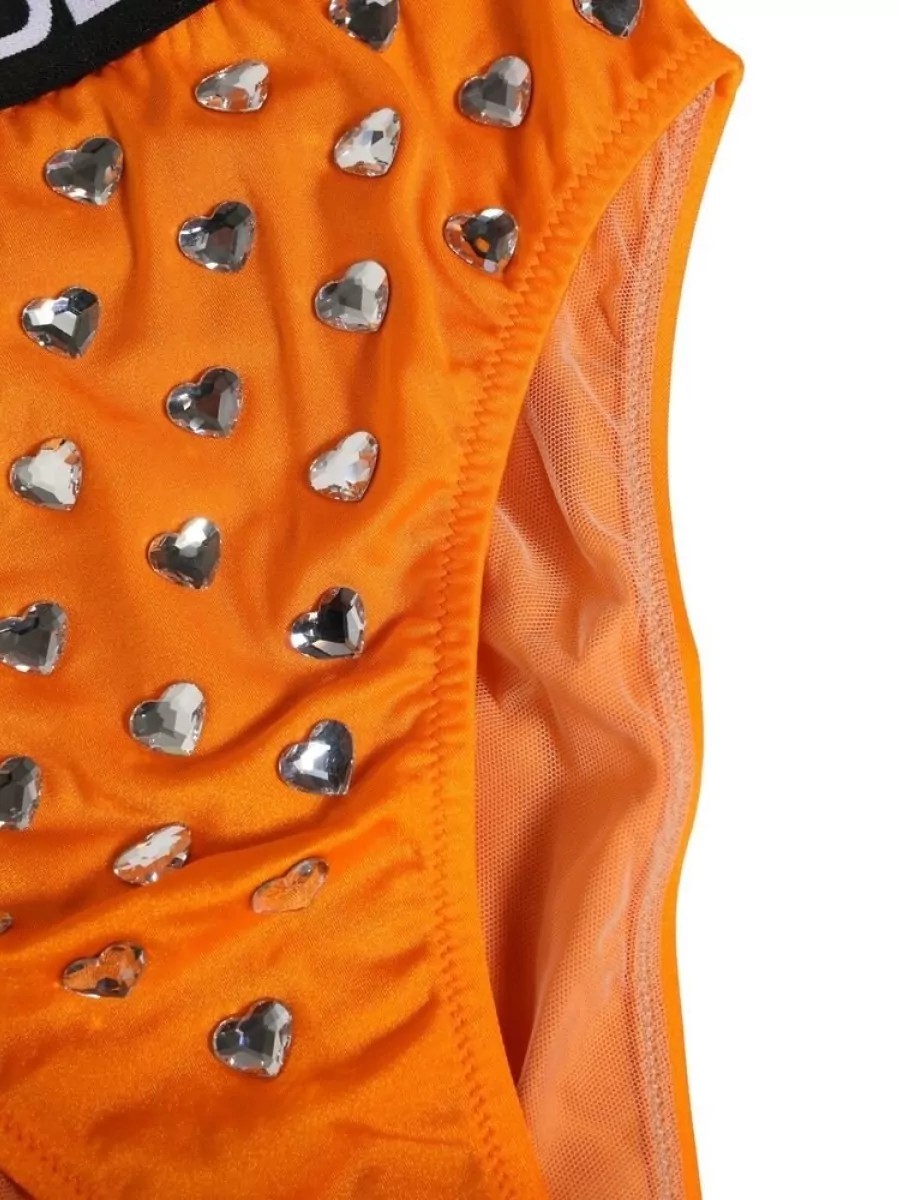 Dolce&Gabbana Crystal High-Waist Bikini Briefs