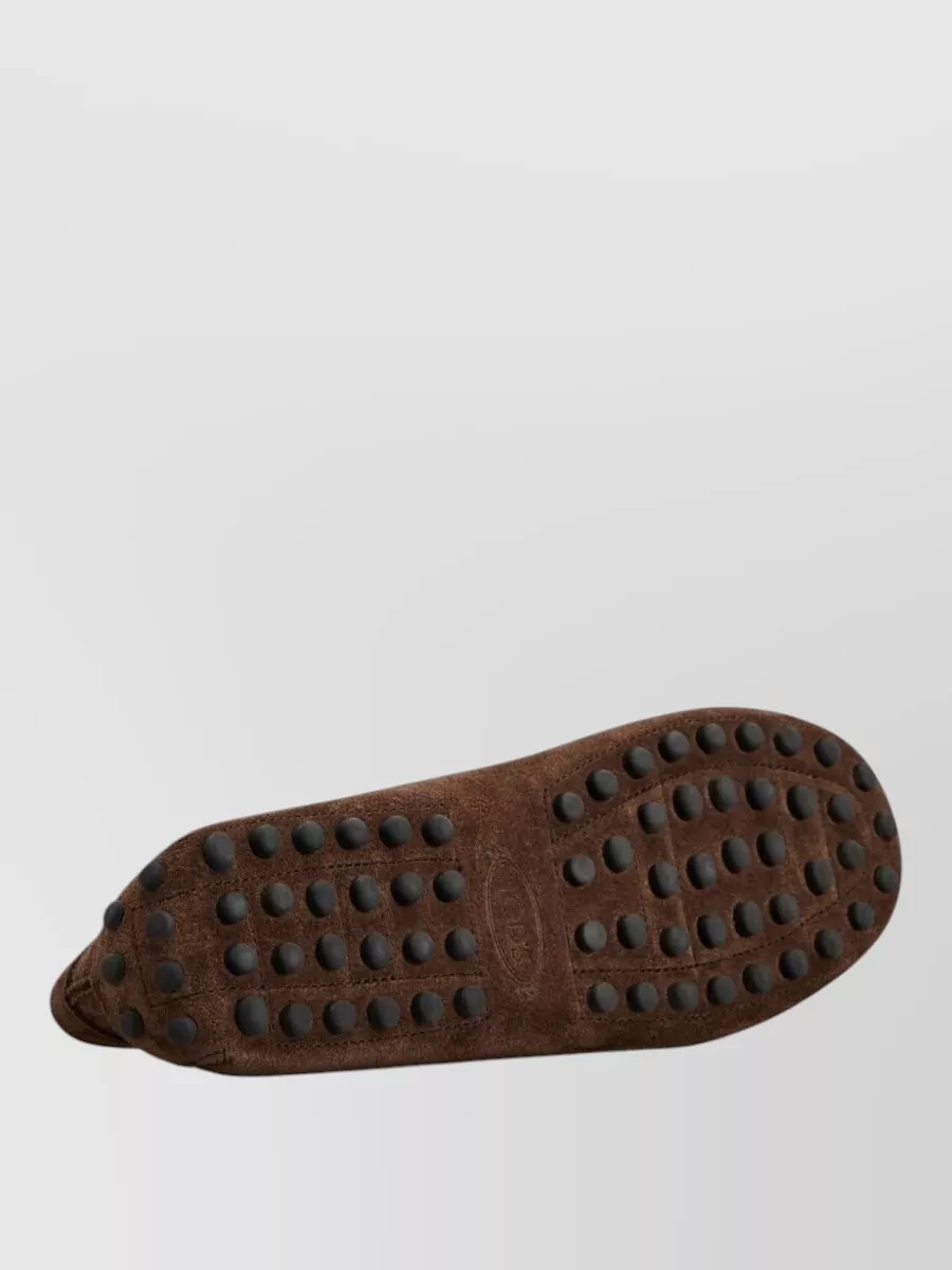 Tod's Suede Penny Loafers Rubber Sole