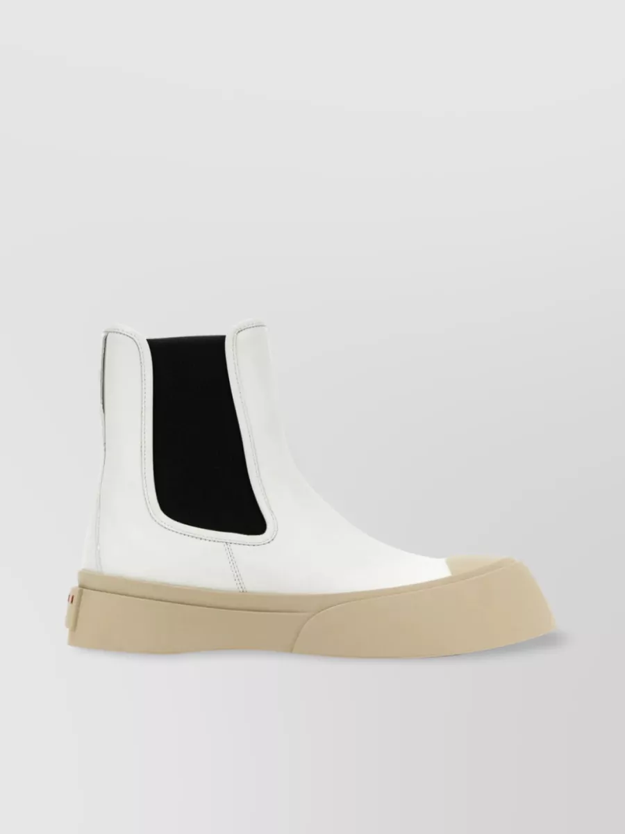 Shop Marni Pablo Ankle Boots In Luxurious Nappa Leather In White