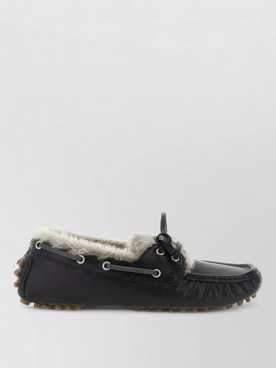 Brunello Cucinelli Leather Monile Loafers