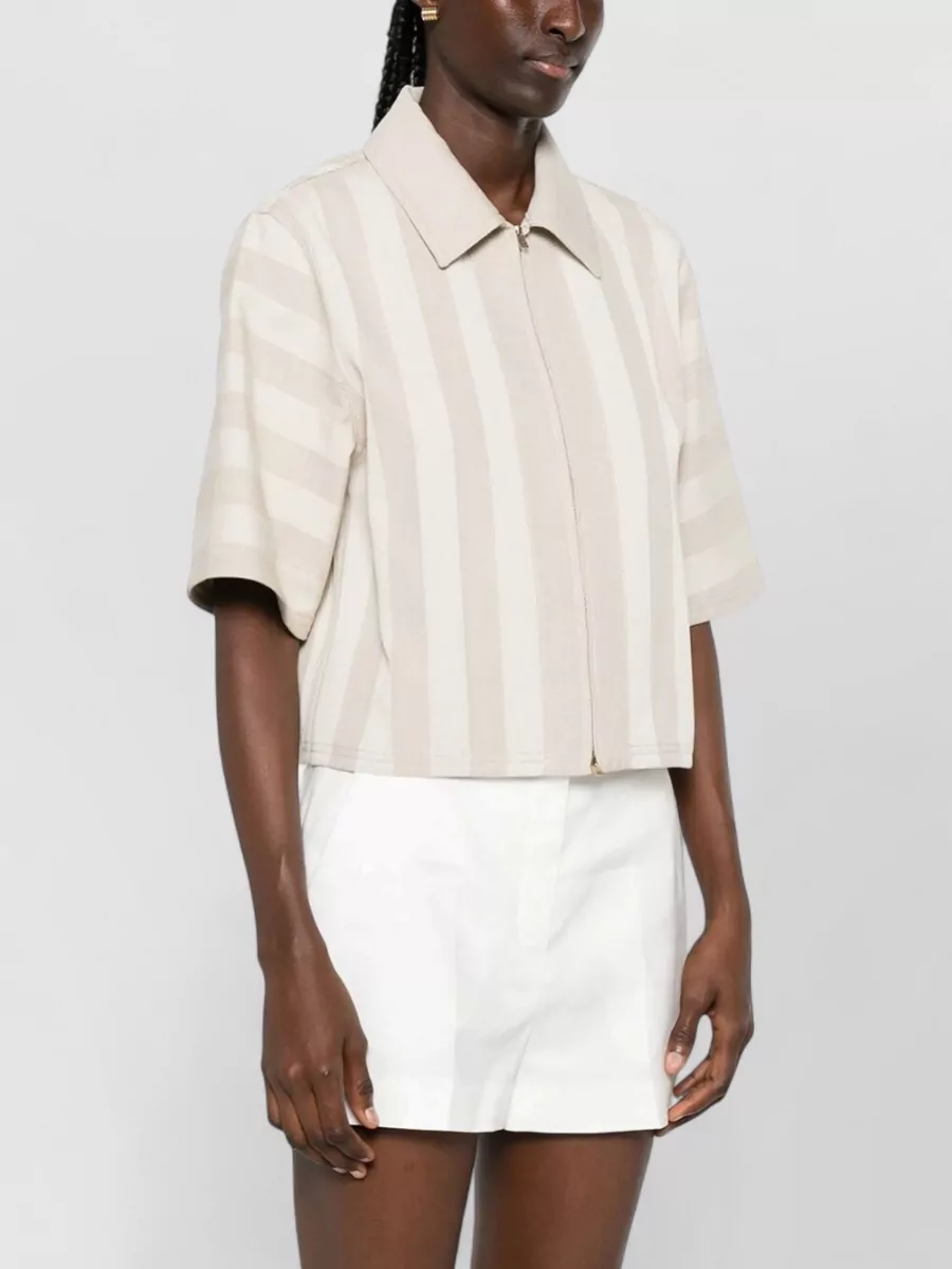 Fendi Cotton Drill Cropped Jacket