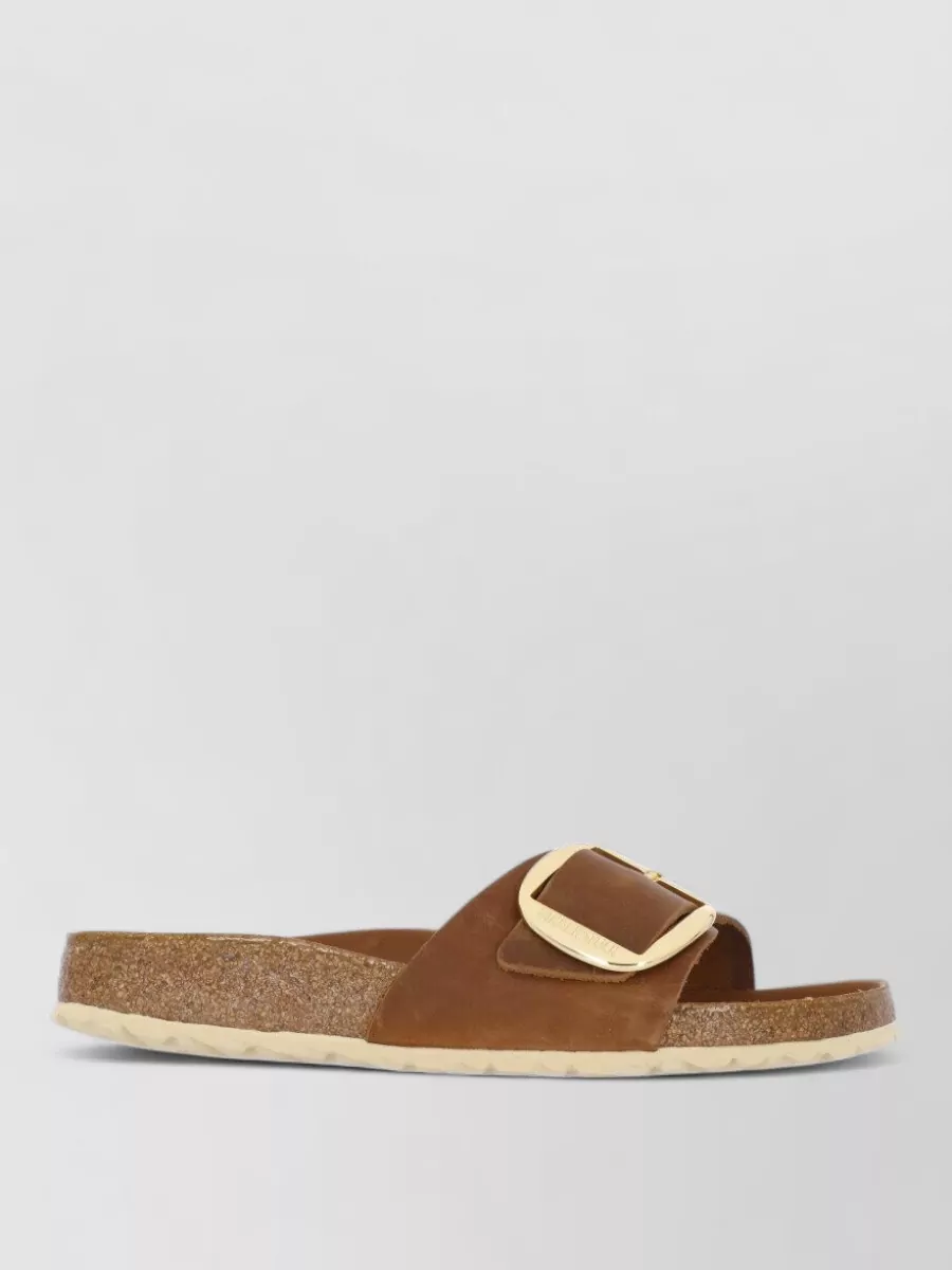 Birkenstock Flat Leather Sandals Narrow Fit Buckle