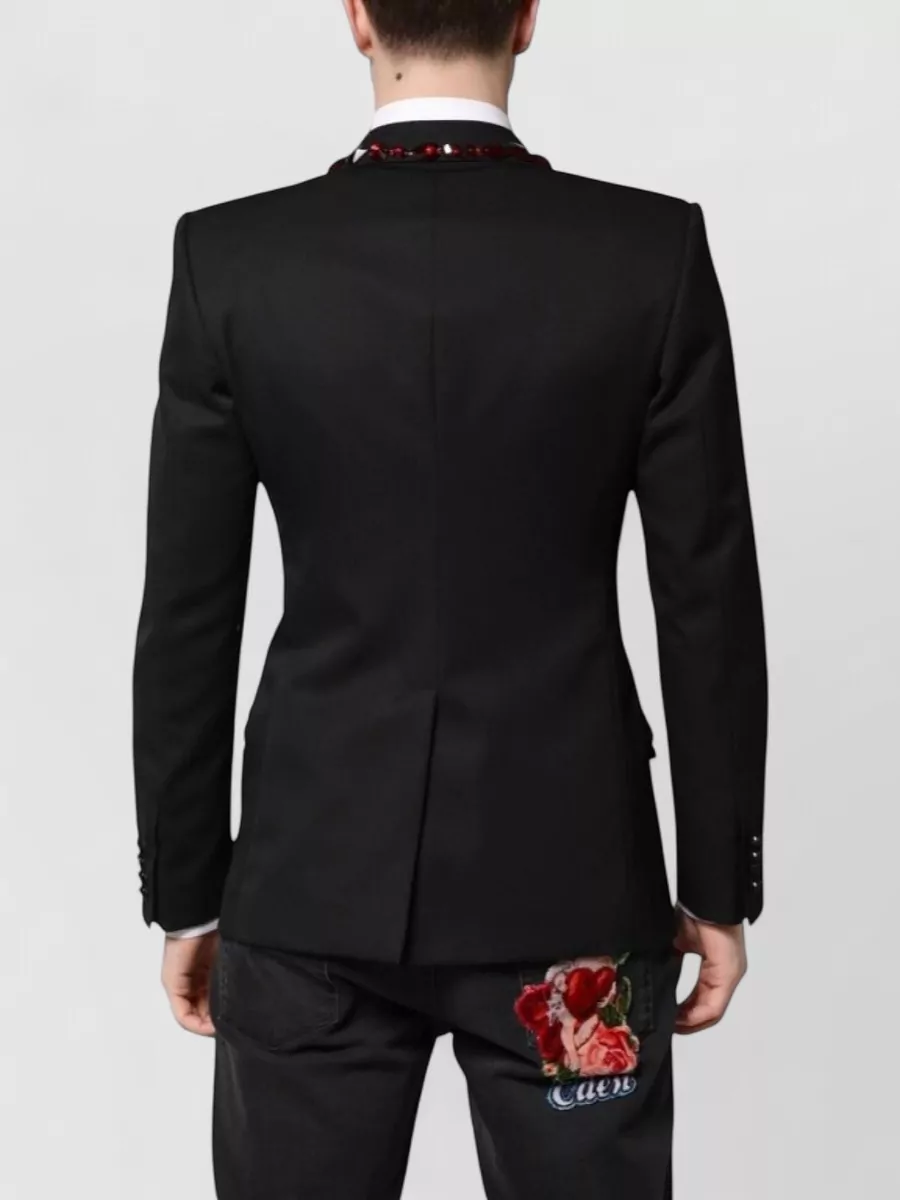 Dolce&Gabbana Crystal-Embellished Wool-Silk Blazer