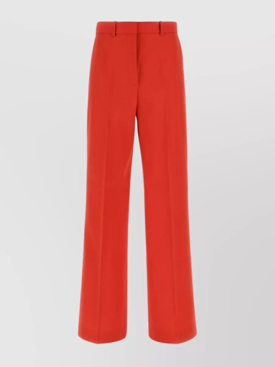 Shop Lanvin Tailored Wool High-waist Pant In Red