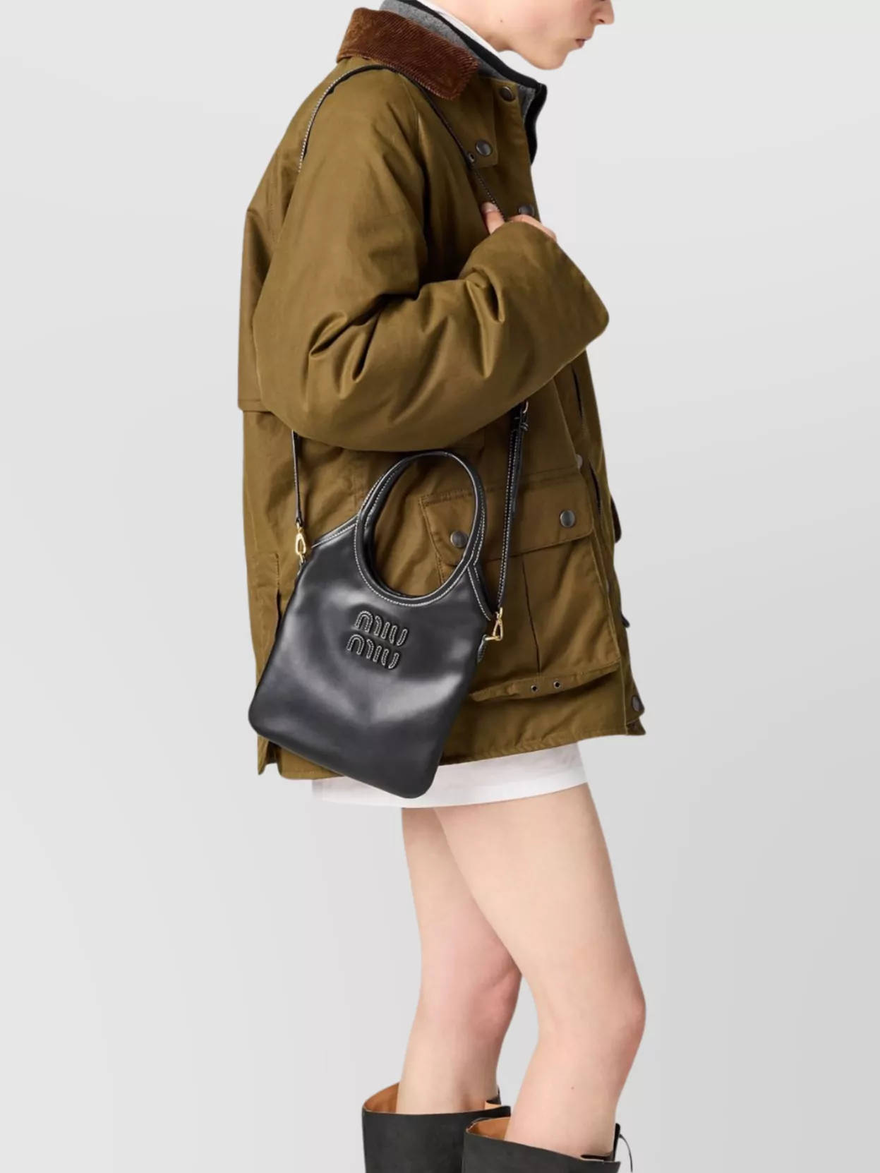 Miu Miu Softy Tote Bag Contrast Stitching