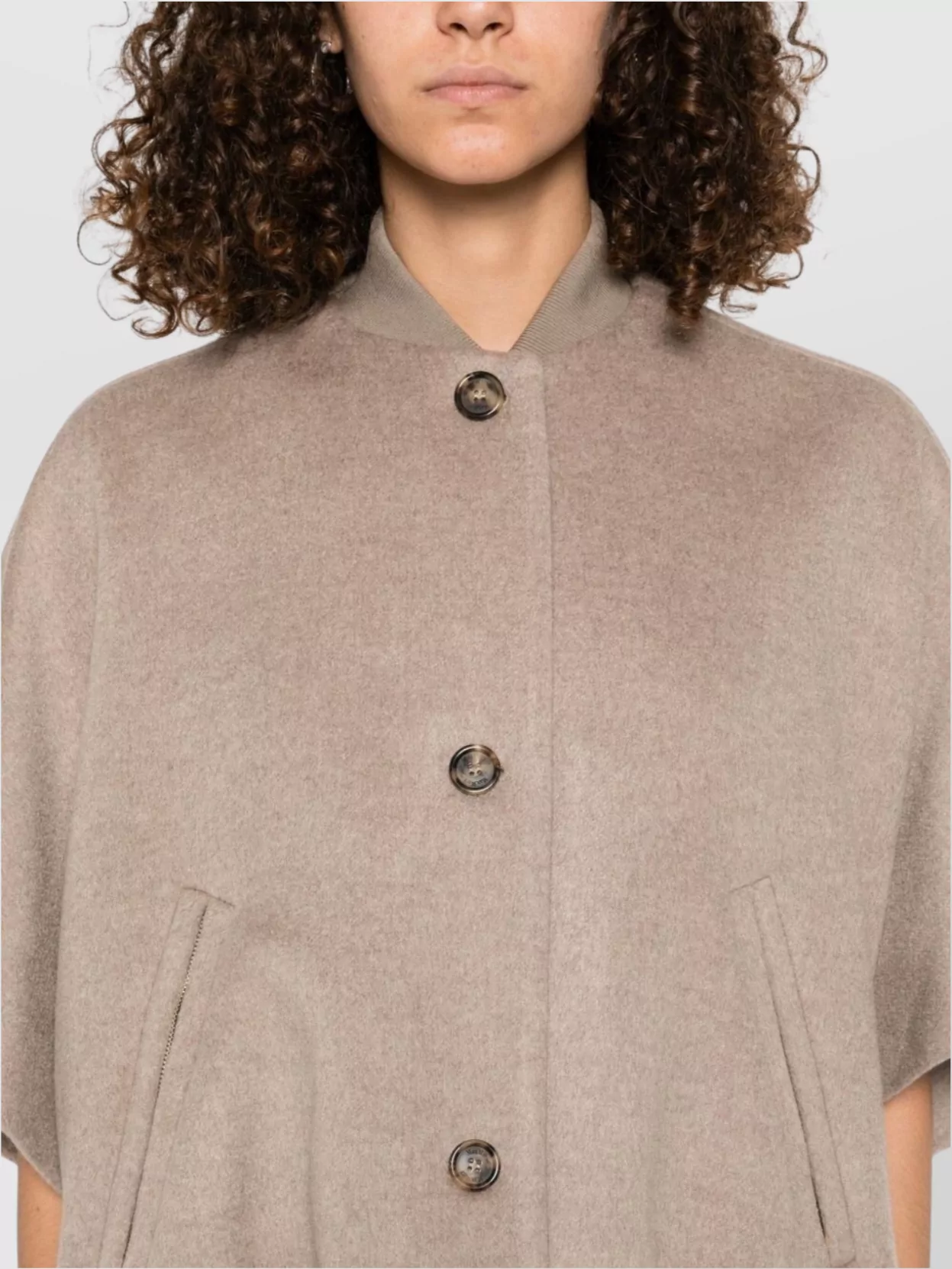 Max Mara Jacket With Front Pockets And High Collar