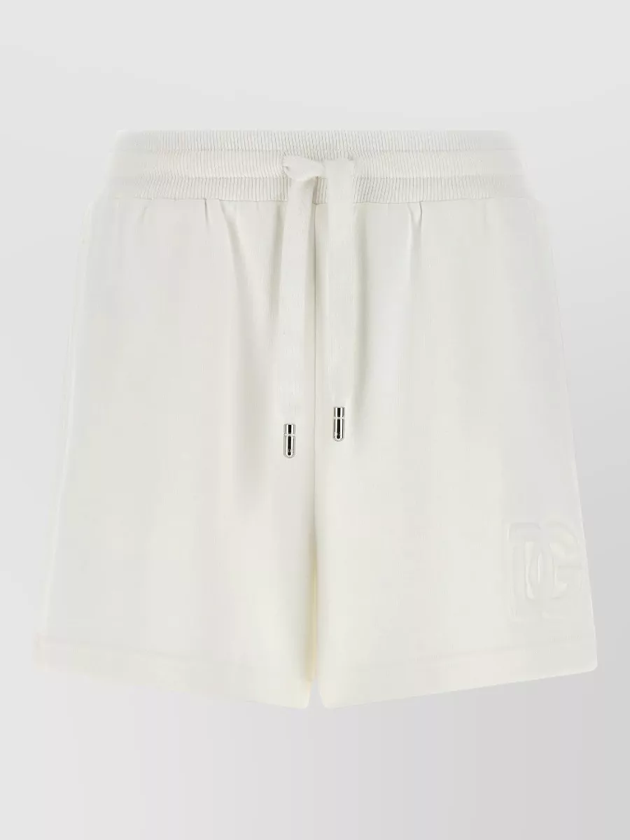 Dolce&Gabbana Cotton fleece wide-leg shorts