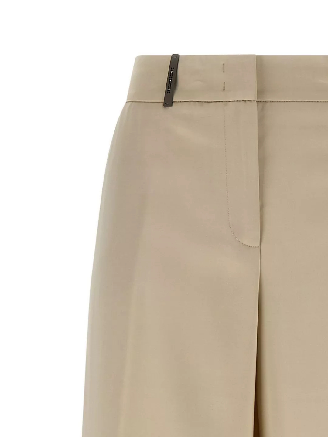 Peserico High Waist Wide Leg Trousers With Pockets